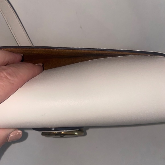 COACH Beat Crossbody Leather Chain Clutch Chalk NWT $325 - Picture 7 of 11